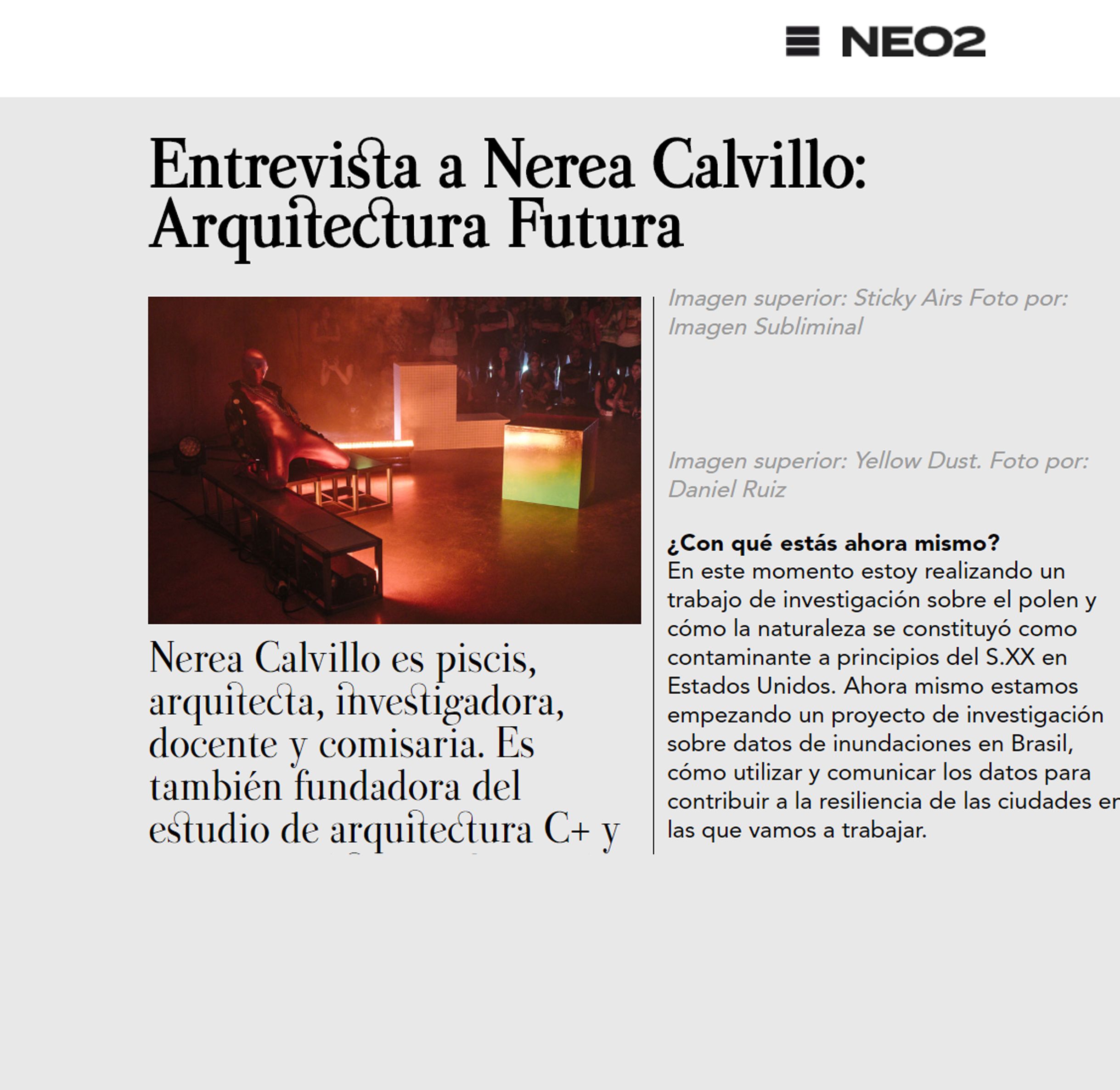 NEO2 Nerea Calvillo